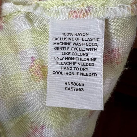 Abound Yellow Floral Print Sweetheart Off Shoulder Crop Top Women's Size Large L - Picture 6 of 7